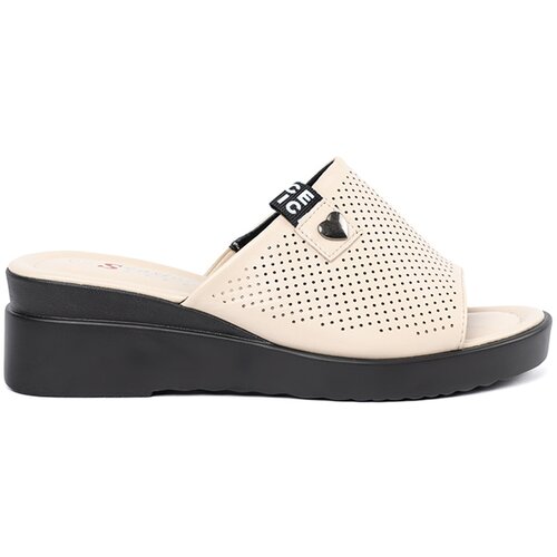 SEASTAR Women's beige platform flip flops Cene