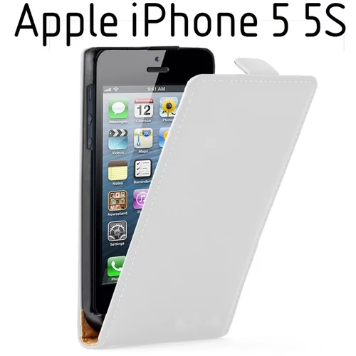  Preklopni etui / ovitek / zaščita za Apple iPhone SE / iPhone 5S / iPhone 5 - beli