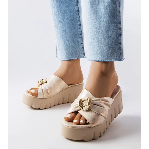 Gemre Gold women's wedge sandals Laura Cijene
