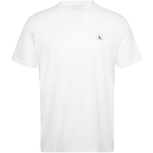 Calvin Klein Jeans Majica kremna / krvavo rdeča / bela Slike