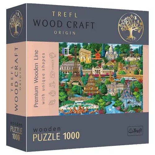 Trefl Wood Craft Slavna mesta: Francija 1000-delna premium lesena sestavljanka - Cene