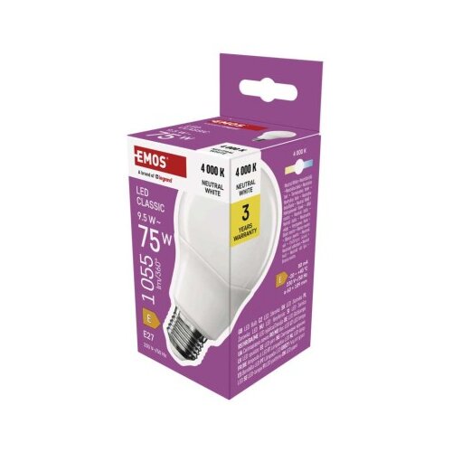  LED žarnica Classic A60 / E27 / 9,5 W (75 W) / 1055 lm / Nevtralna bela Cene