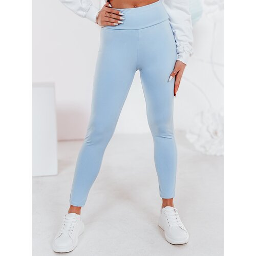 DStreet Legginsy damskie z wysokim stanem SOFLEGG błękitne Slike