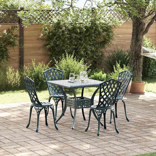  Set vrtnih stolova 5 pcs Zelena Liveni aluminij Cene