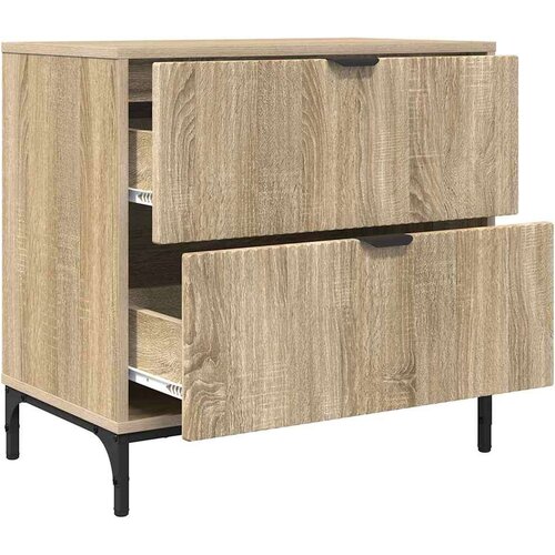 VidaXL Noćni ormarić sonoma hrast 63.5 x 36 x 61 cm Konstruirano drvo Slike