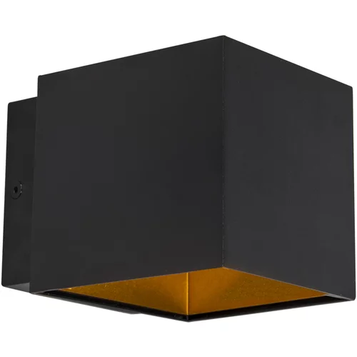 QAZQA Dizajn stenska svetilka črna / zlata z LED - Caja