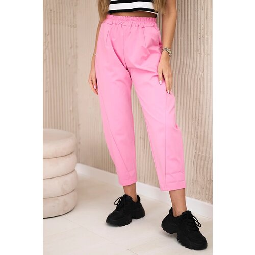 Kesi Włoski Trousers with pockets Summer Punto light pink Slike