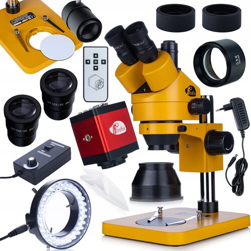 Rosfix MERCURY S MSMS-T-PS1-O TRINOKULARNI MIKROSKOP &ndash; ZOOM 7&ndash;45X, KAMERA FULLHD, LED 56X | WF10X/20, HDMI/VGA, (5000036399) Cene