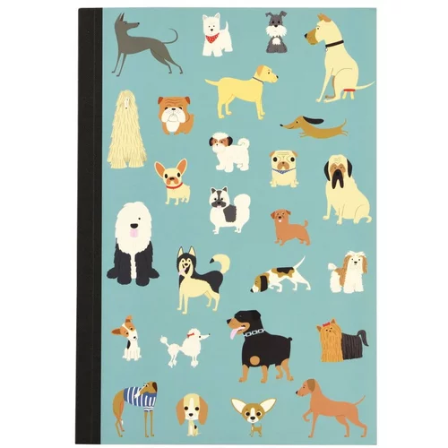 Rex London a5 bilježnica s crtama sa psima, 60 stranica