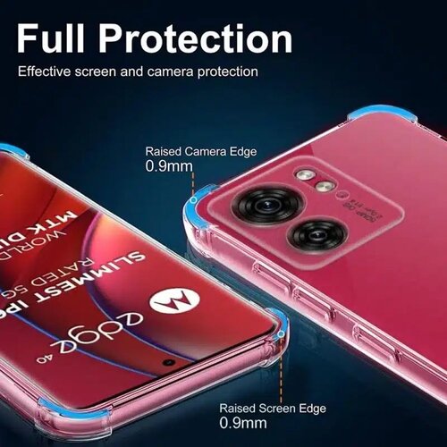  Techsuit Shockproof Clear Silicone prozirna maskica otporna na udarce za Motorola Edge 40 / Edge (2023) Slike