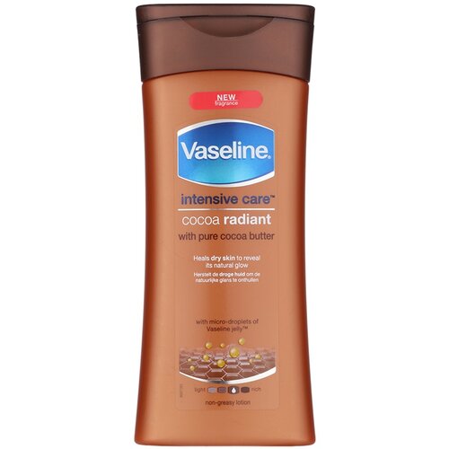 Vaseline Intensive Care Cocoa Radiant vlažilen losjon za telo za suho kožo 200 ml za ženske Slike