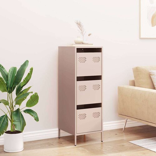 VidaXL Visoka omara roza 39x35x103,5 cm jeklo Slike