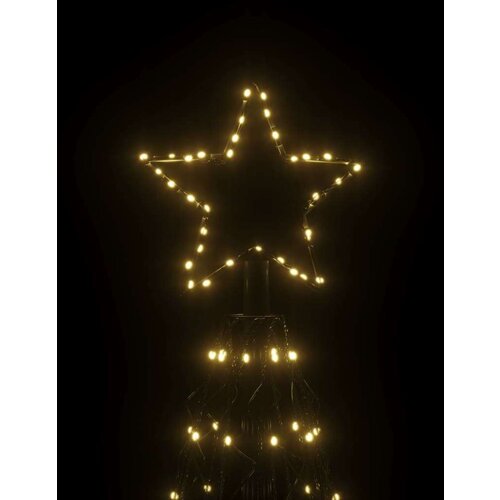 VidaXL Stožasto božićno drvce toplo bijelo 1400 LED žarulja 160x500 cm Slike