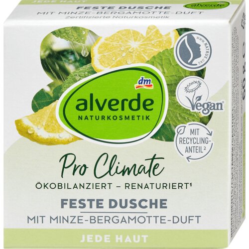 Alverde Naturkosmetik Čvrsti gel za tu&amp;scaron;iranje nana i bergamot 60 g Slike