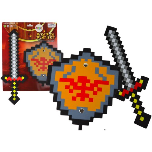  Knight Set Sword Foam Shield Pixel Theme Slike
