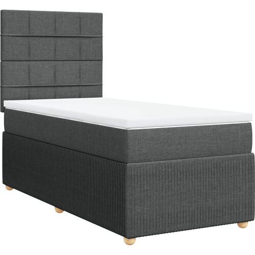 Maison Chic Box spring postelja - Vzmetna postelja z vzmetnico temno siva 90x190 cm blago SL10406, (21908307) Cene