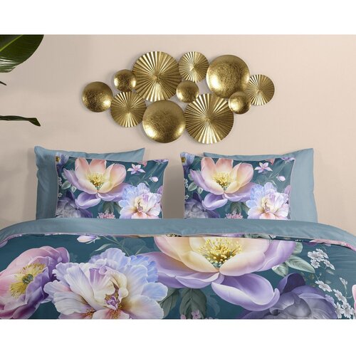 Descanso Modra posteljnina za zakonsko posteljo/podalj&amp;scaron;ana iz bombažnega satena 200x220 cm Mirery &amp;ndash; Slike