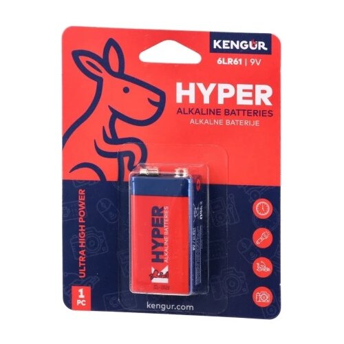 Kengur Hyper, alkalna baterija, 6LR61 9V, 1K Cene