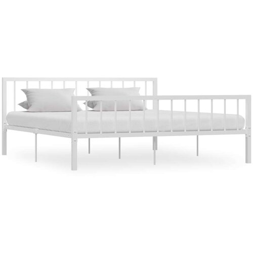  Za krevet bijeli metalni 180 x 200 cm Slike