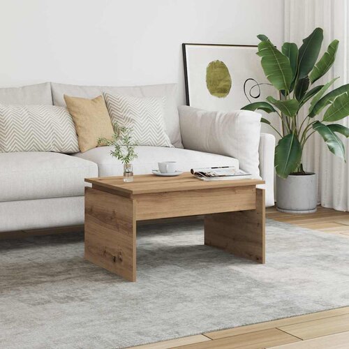 vidaXL Klubska mizica artisan hrast 68x50x38 cm inženirski les Cene