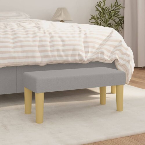 vidaXL Klupa svjetlosiva 70 x 30 x 30 cm od tkanine Cijene
