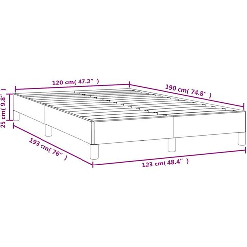 Okvir kreveta cappuccina 120x190cm od umjetne kože Slike