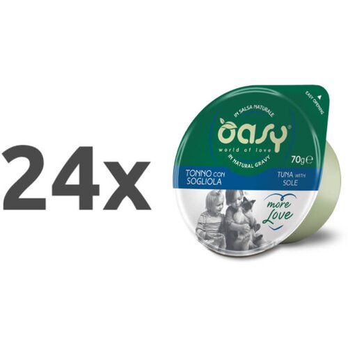 Oasy More Love Adult tuna in morski list v naravni omaki, lonček - 70 g 24 x 70 g Cene