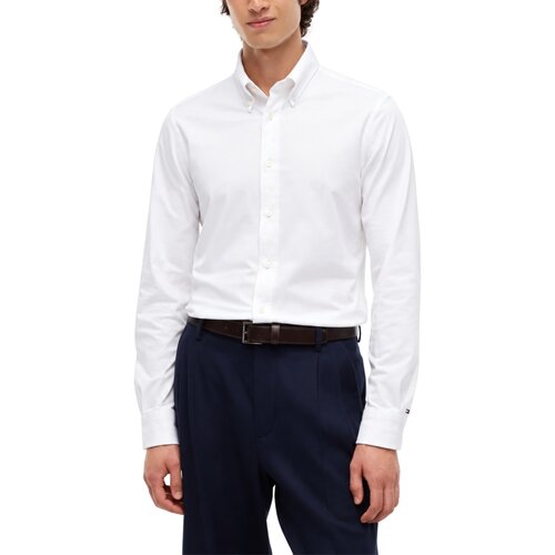 Tommy Hilfiger Srajce z dolgimi rokavi MW0MW46678 Bela Slike