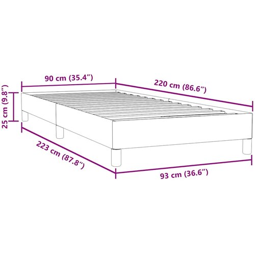 Box Spring krevet bez madracem svijetlo sivi 90x220 cm bar&amp;scaron;un Slike