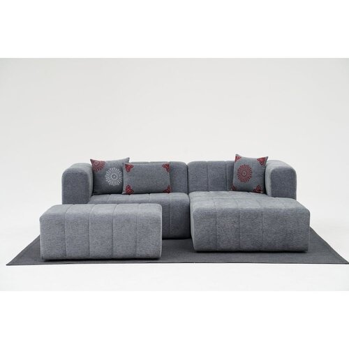 Atelier Del Sofa Kutna garnitura, Beyza Mini Right - Grey Slike