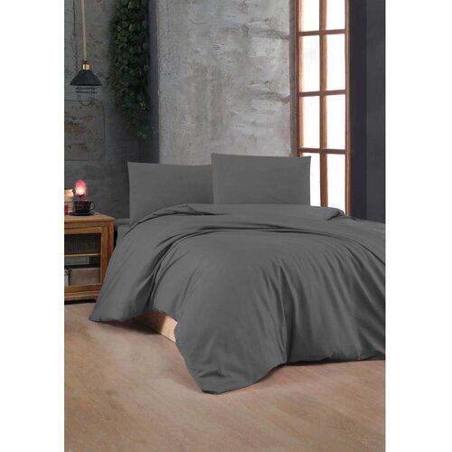 Mijolnir Antracitno siva posteljina za krevet za jednu osobu od renforce pamuka 140x200 cm – Cijene