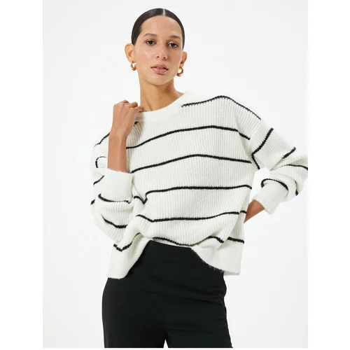 Koton Knitwear Sweater Long Sleeve Round Collar Soft Textured