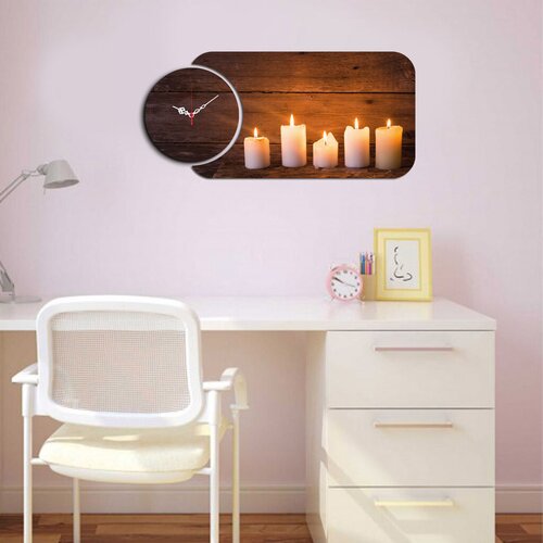 Wallity zidni sat YMS-32, 68x32 cm, 2 dela Slike