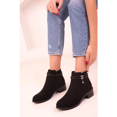 Soho Black Suede Women's Boots & Booties 18406