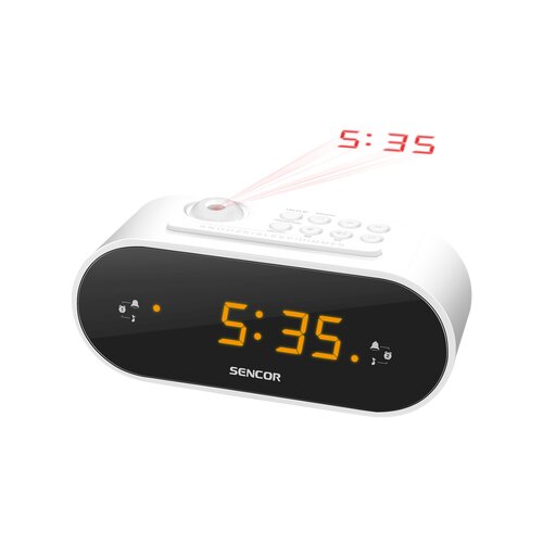 Sencor radio alarm sat SRC 3100 W sa projektorom Slike