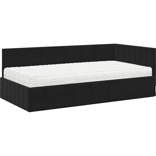  Kutni krevetni okvir s madracem 2 kom. Crna 100 x 200 cm Bar&amp;scaron;un Slike