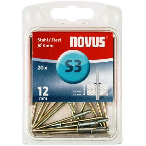 Novus pop nitne čelične S3 x 12mm 20kom Slike