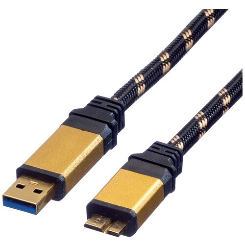 Roline USB kabel USB 3.2 gen. 1 (USB 3.0) USB-A vtič\, USB-mikro-B 3.0 vtič 2.00 m črna\, zlata dvojno oklopljen\, pozlačeni konektorji 11.02.8879, (20416132) Cene