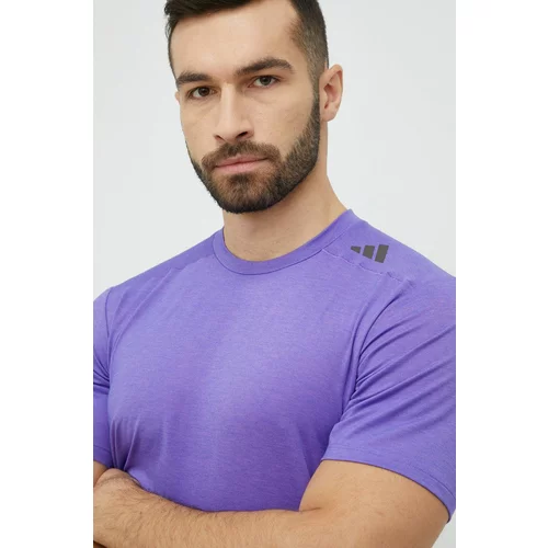 Adidas Kratka majica za vadbo Designed for Training vijolična barva