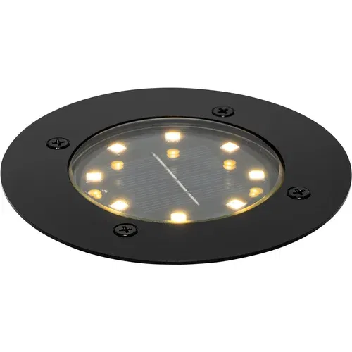 QAZQA Moderni talni reflektor črn, vključno z LED IP65 Solar - Terry