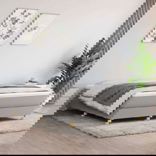  Za krevet s oprugama svjetlosivi 140 x 190 cm od tkanine Cijene