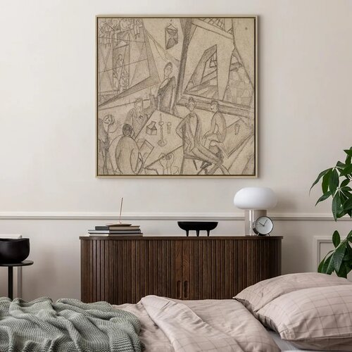  Slika - Frida Kahlo &amp;ndash; Frida and Her Contemporaries 60x60 U prirodnom drvenom okviru Slike