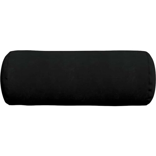 VidaXL valjkasti jastučići 2 pcs crna &amp;Oslash; 25 x 70 cm mikrofiber tkanina Slike