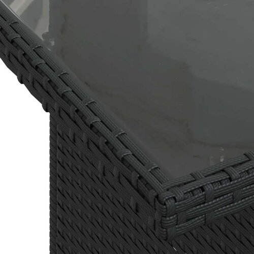 VidaXL 11-dijelni set vrtnih sofa od poliratana s jastucima crni Slike