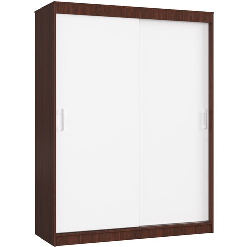 AKORD Mono Garderobna Omara Z Drsnimi Vrati, Wenge/Bela, (5000331589) Cene