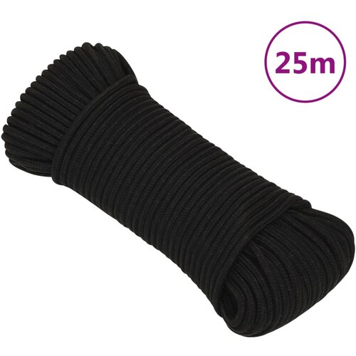  Radno uže crno 5 mm 25 m poliestersko Cene