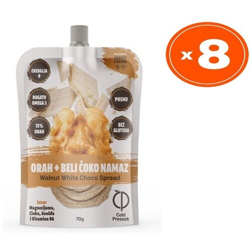 COLD PRESSOK Beli čoko-orah namaz 8x70g Slike