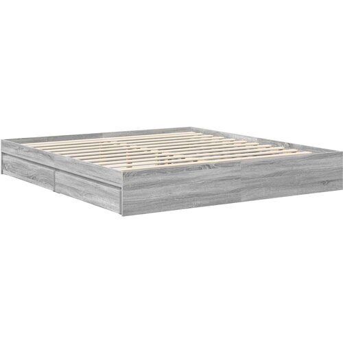  Krevet s od storage Siva Sonoma 180 x 200 cm Konstruirano drvo Slike