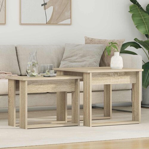  Set stolića za kavu 2 pcs Sonoma hrast Konstruirano drvo Cene