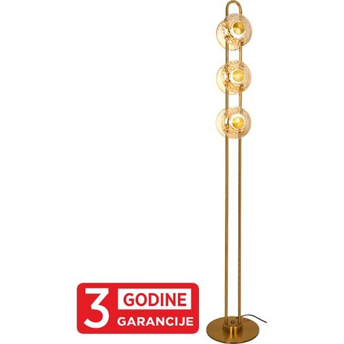 Mitea Lighting Podna lampa staro zlato ECLIPTICA MAP9451-6 6x5W 3000K + amber LED sa podnim prekidačem 3Y Slike